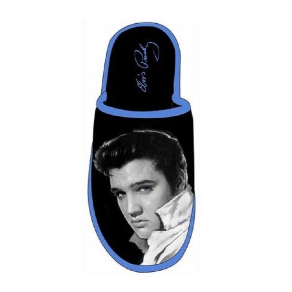 New Photo Elvis Presley Slippers One Size Fits Most Night Slip On Shoes Picture - Picture 2 of 3